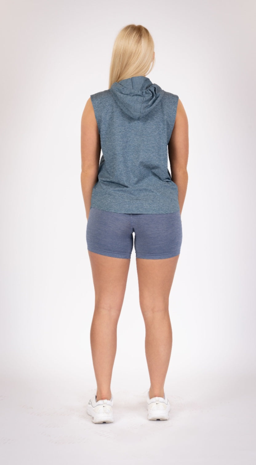 No Plateau Unisex Loose-Fitting Hooded Vest | Quick-Dry(Light Blue)