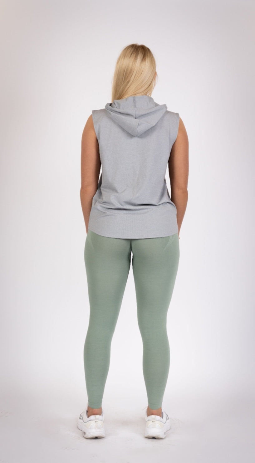 No Plateau Unisex Loose-Fitting Hooded Vest | Quick-Dry (Light Grey)