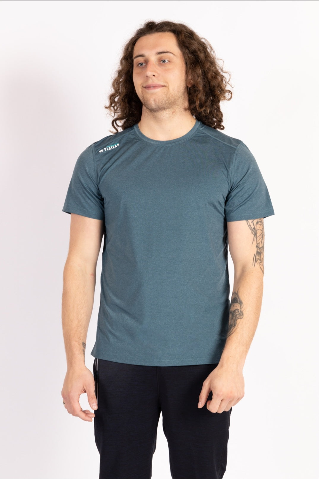 No Plateau Focus Tee | Lightweight & Quick-Dry (Teal)