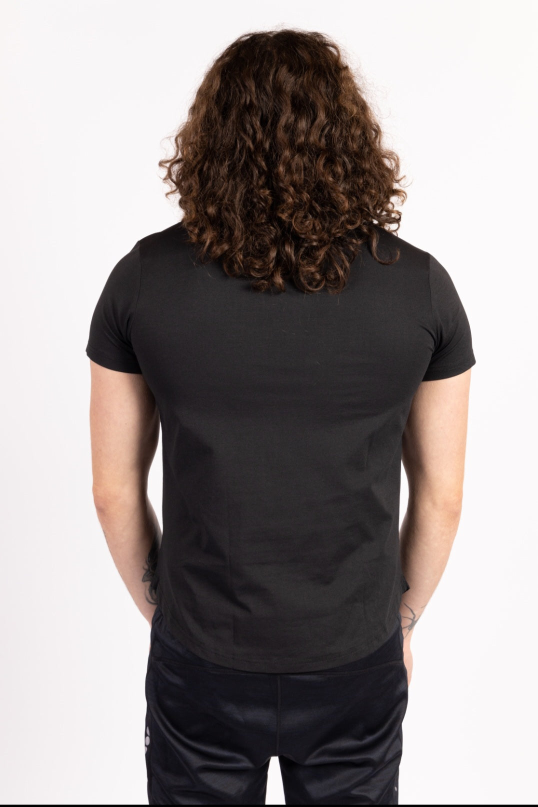 No Plateau Men’s Stretch Tee | Quick-Dry, Moisture-Wicking(Black)
