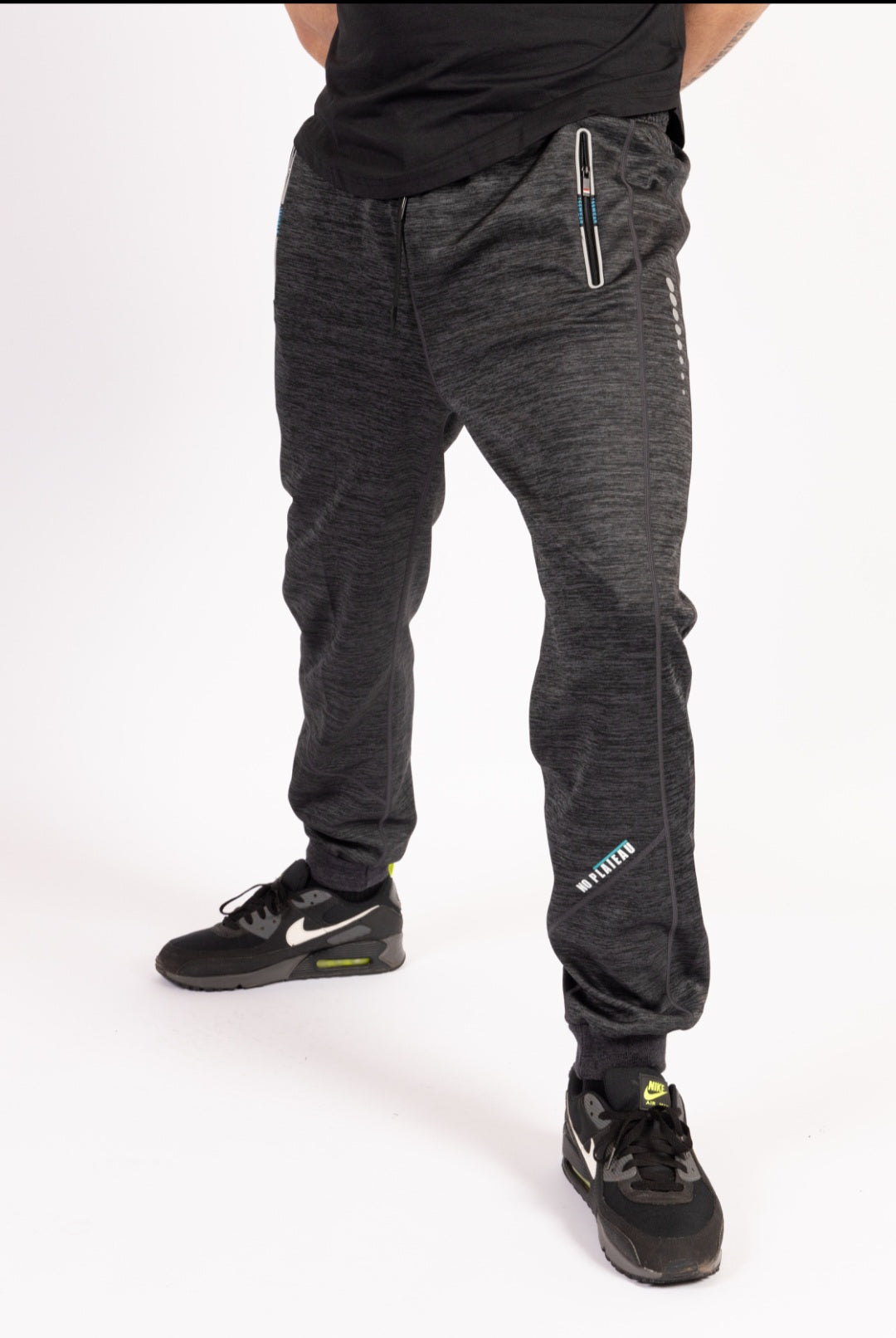 No Plateau Active Joggers – | Lightweight & Versatile Gym Wear (Grey Mottle)