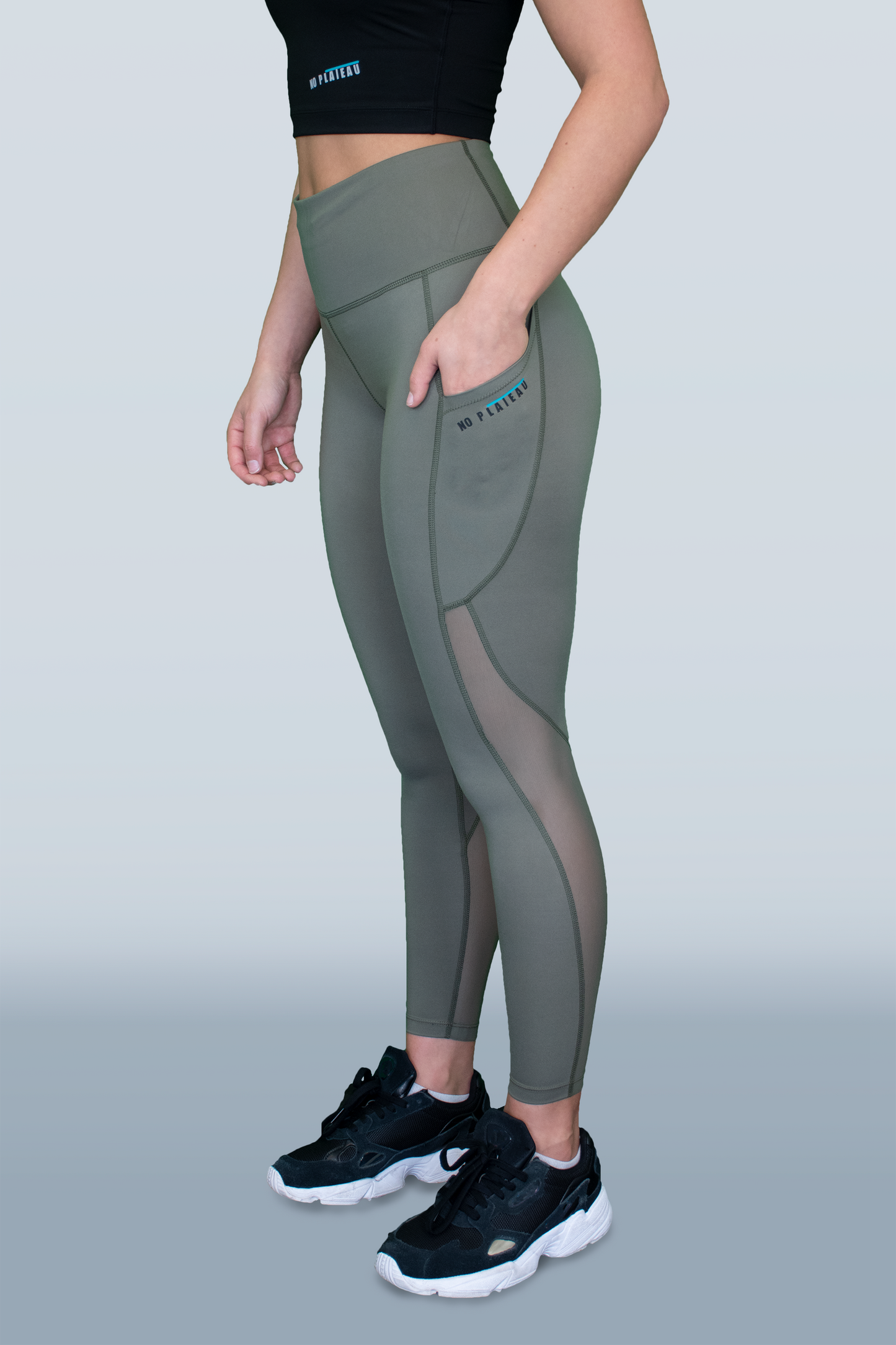 No Plateau Highlight Leggings | High-Waisted, Breathable Mesh