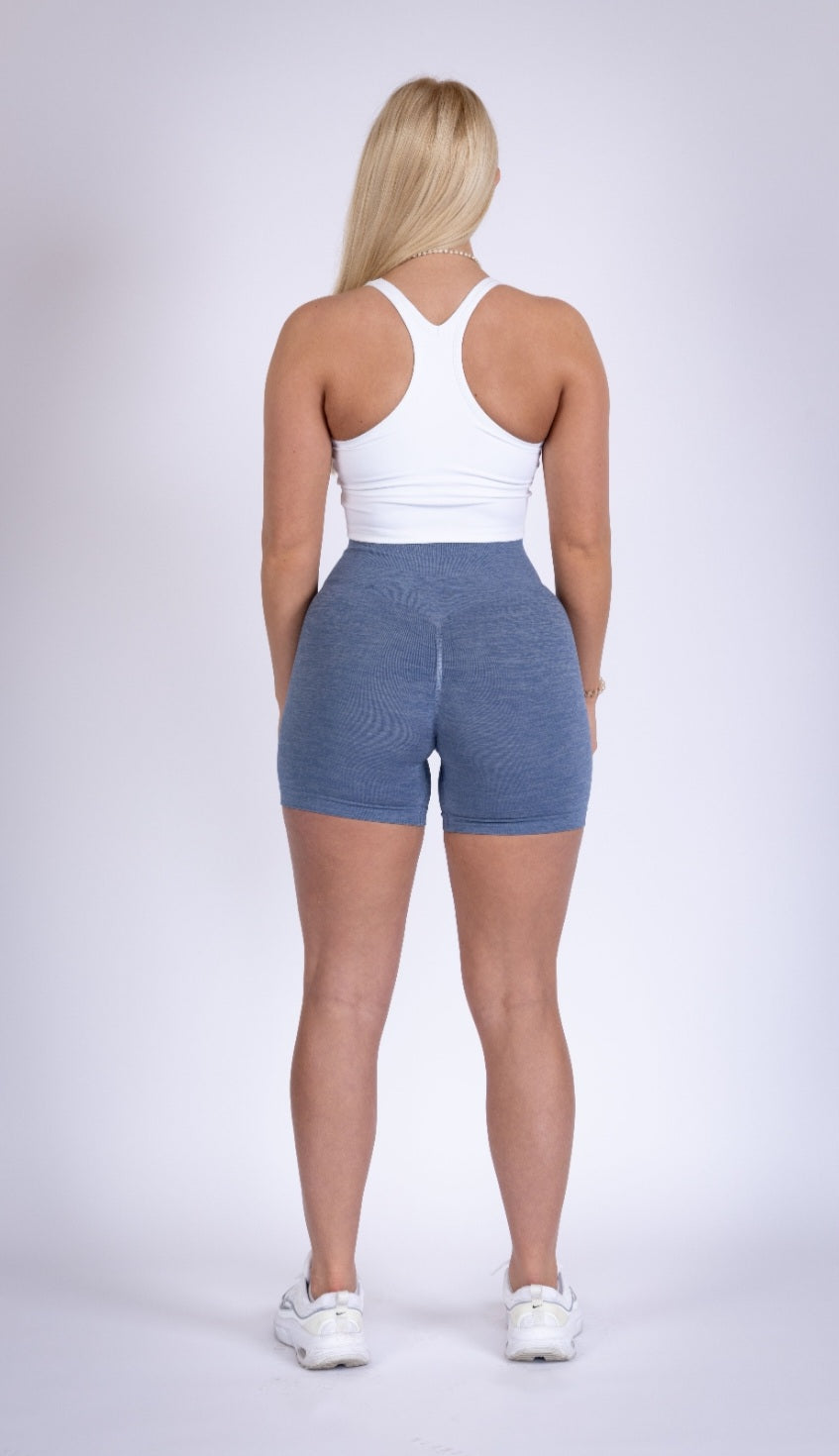 No Plateau Snug Physique Shorts | Seamless & Squat-Proof(Blue)