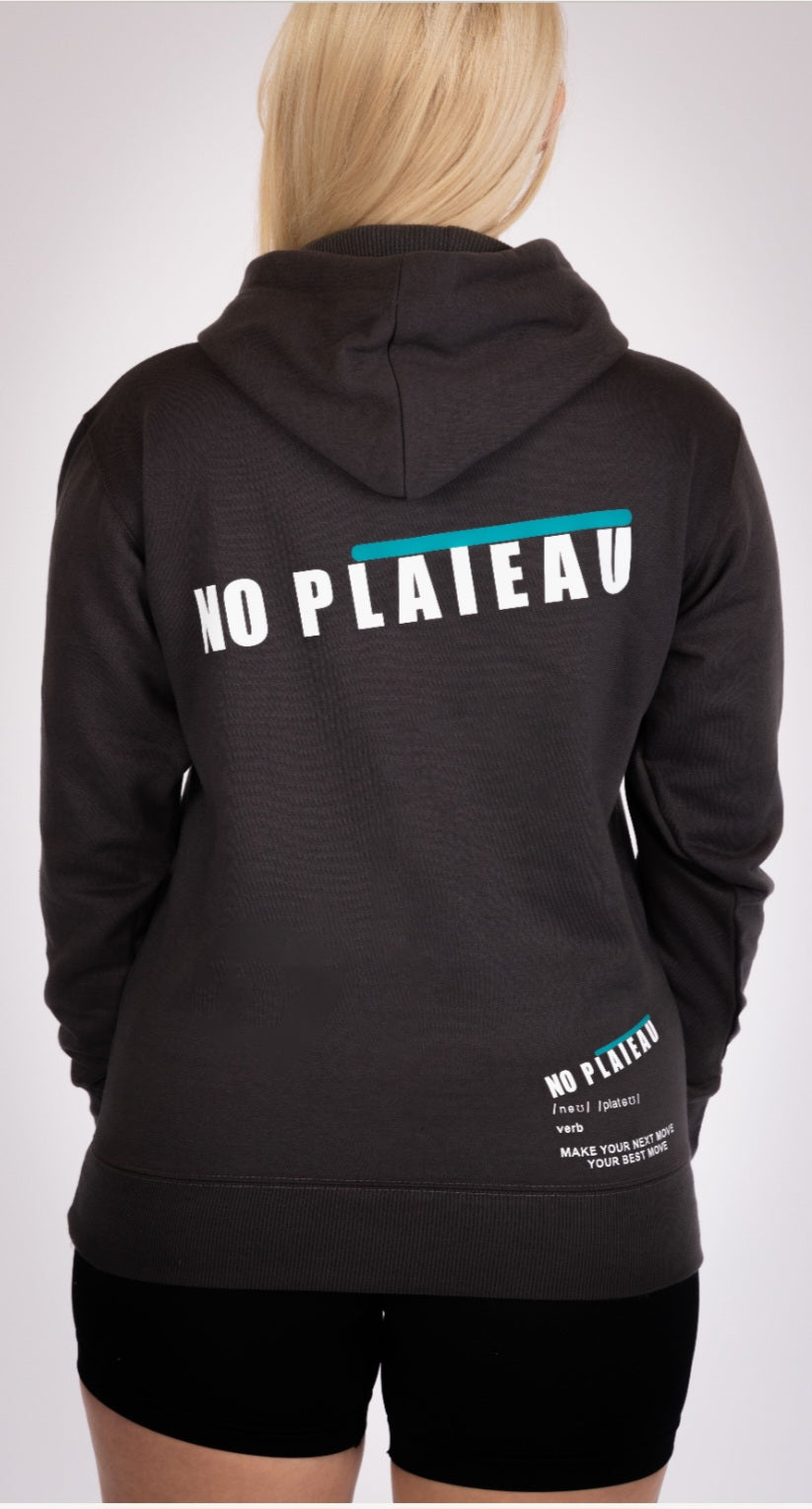No Plateau Definition Hoodie in Black— Back view