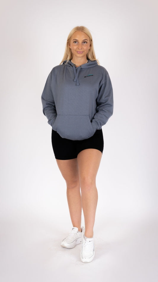 No Plateau Definition Hoodie in Blue—front view