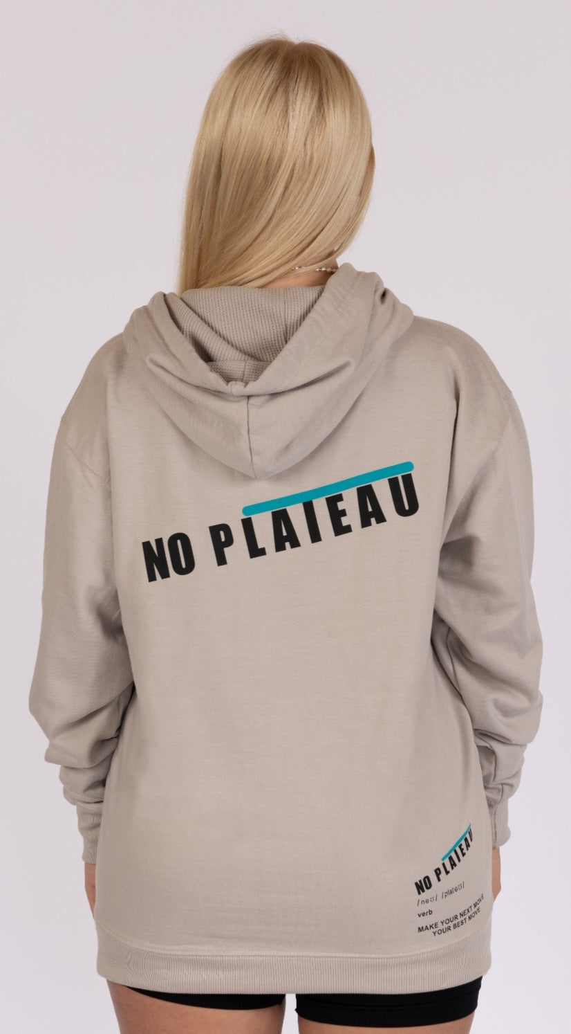No Plateau Definition Hoodie in Cream— Back view