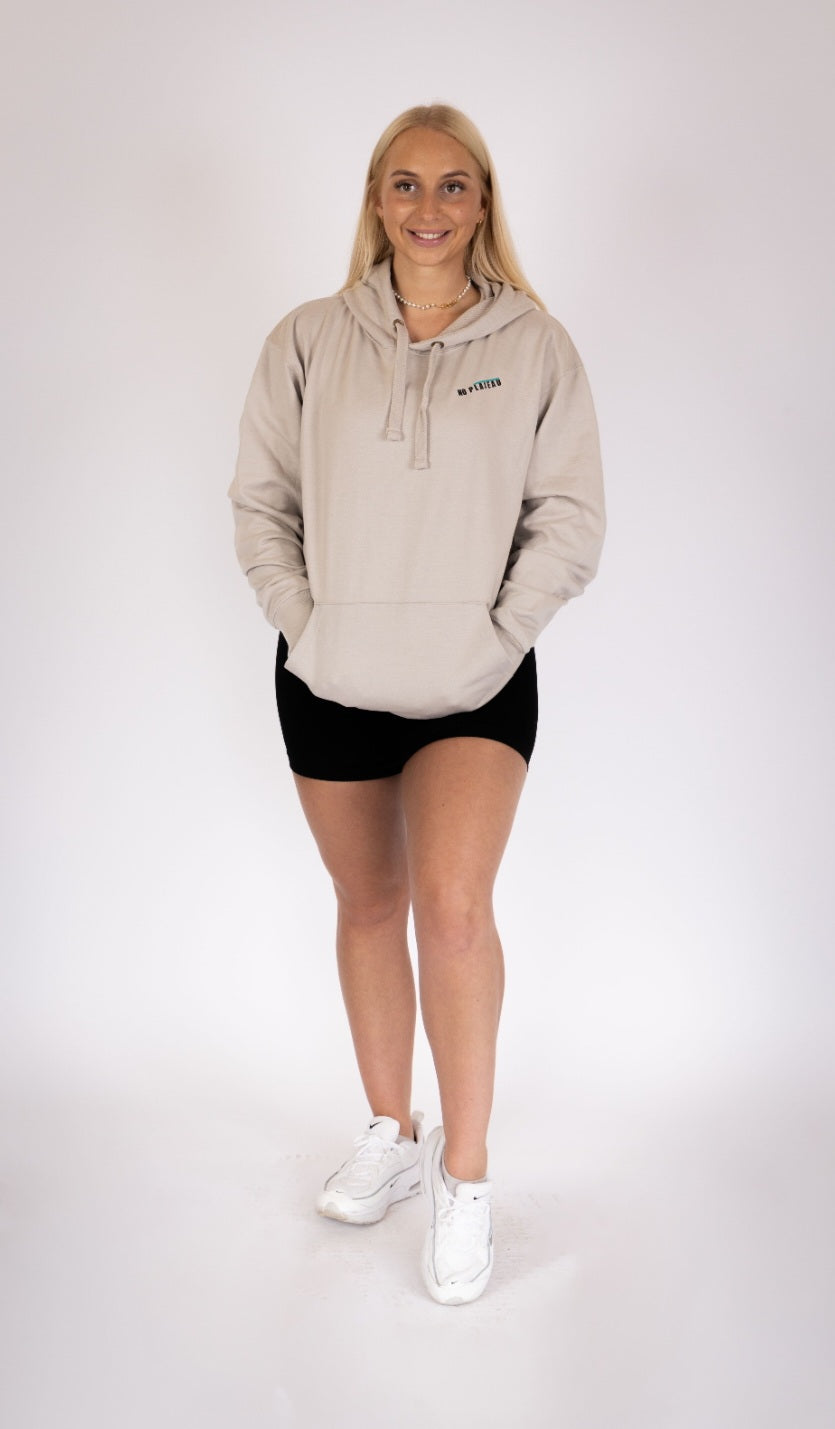 No Plateau Definition Hoodie in Cream— Front view