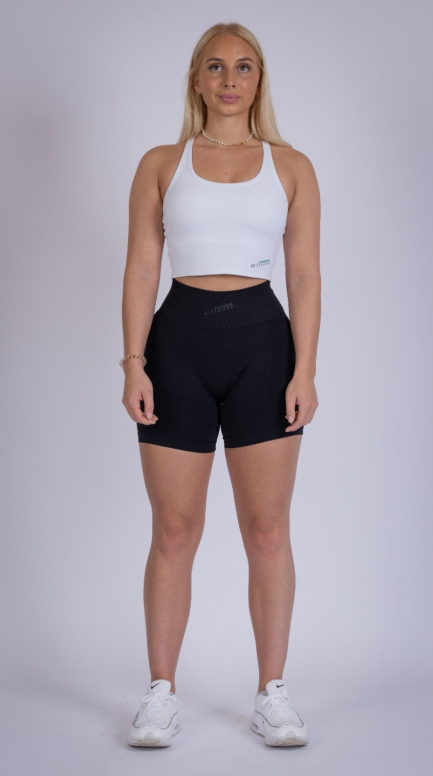 No Plateau Snug Physique Shorts in Black –front view 