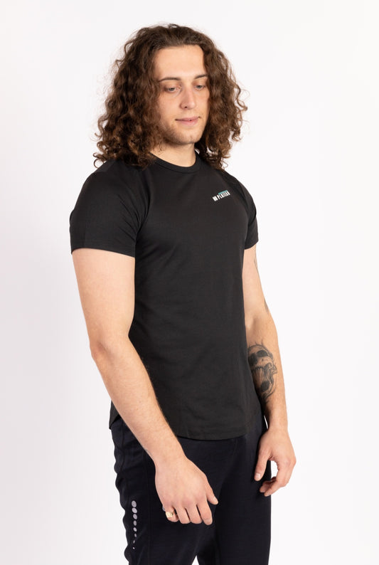 No Plateau Men’s Stretch Tee | Quick-Dry, Moisture-Wicking(Black)