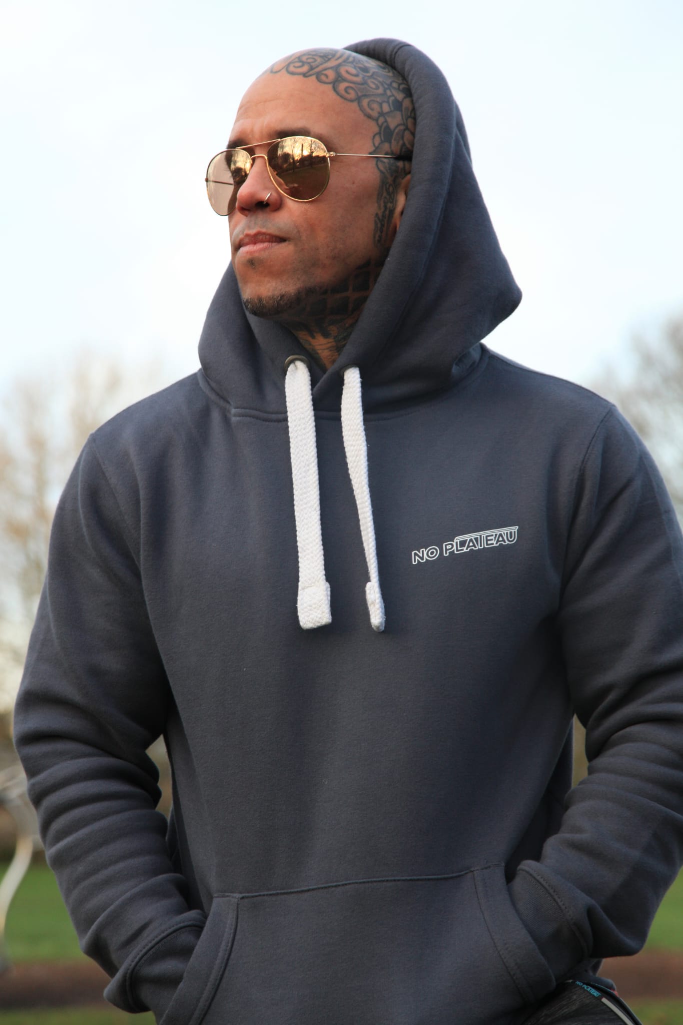 No Plateau 2.0 Hoodie | Heavyweight Peach Finish  denim