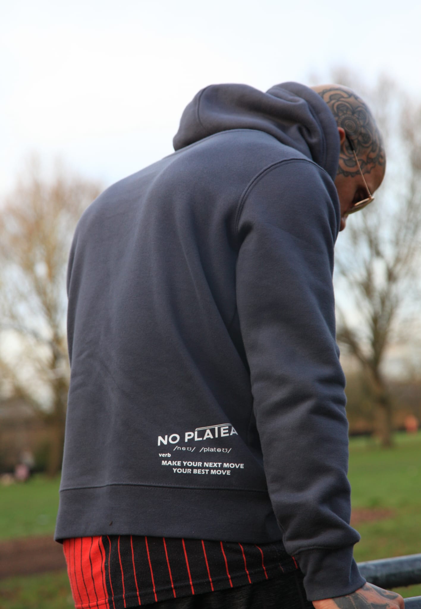 No Plateau 2.0 Hoodie | Heavyweight Peach Finish  denim