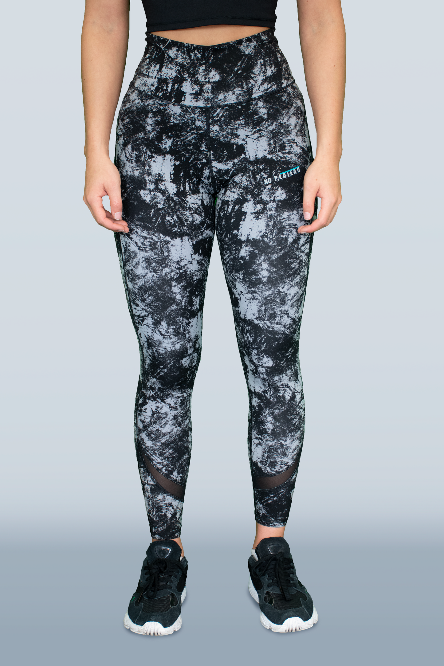 No Plateau Abstract Leggings – High-Waisted, Squat-Proof, and Breathable